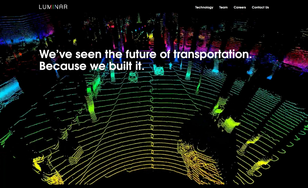 Luminar photo showing future of autonomous transportation